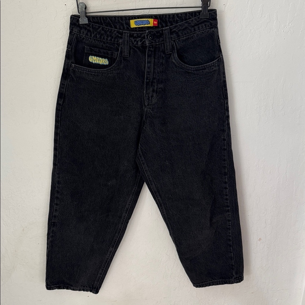 Empyre Black Relaxed Ultra Baggy Wash Skate Jeans Size 28 Inseam 25